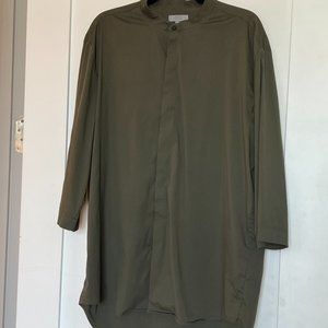 COS Mandarin Collar Green Shirt
